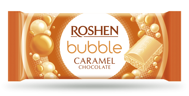 Roshen BUBBLE čokoláda s karamelovou příchutí 80g