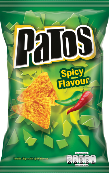 Výprodej - Slané kukuřičné chipsy - Patos Spicy s Taco příchutí 100g