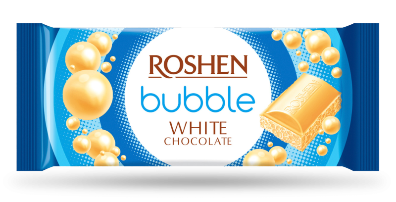 Výprodej - Roshen BUBBLE bílá čokoláda 80g