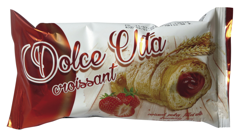 Výprodej - Croissant Dolce Vita s jahodovou náplní 50g