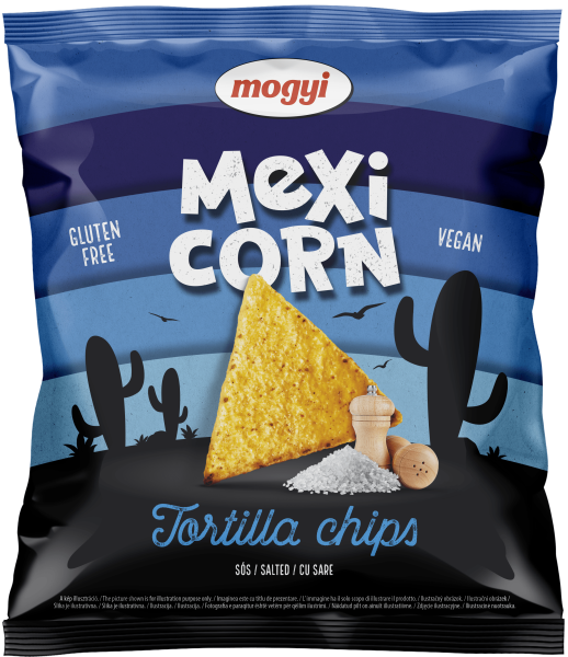 Tortilla chips kukuřičný snack solený, smažený 90g