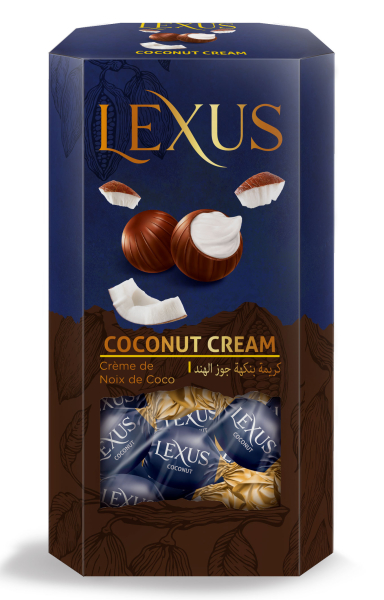 Lexus box 140g kakaové bonbóny s kokosovou náplní
