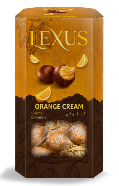 Lexus box 140g kakaové bonbóny s pomerančovou náplní