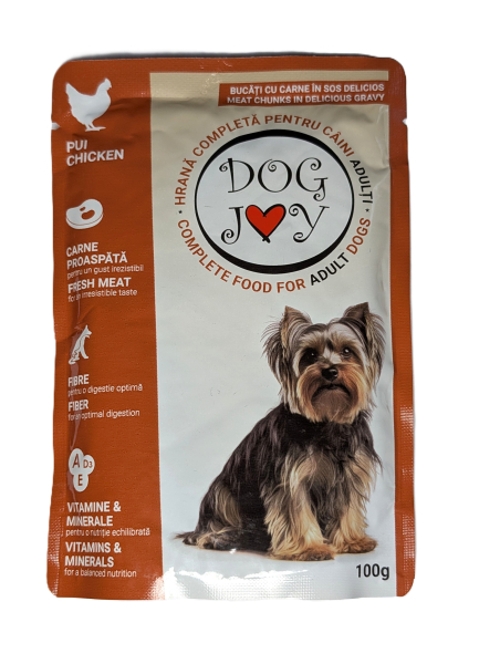 Dog Joy krmivo pro psy s kuřecím v omáčce 100g 