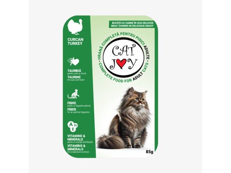 Cat Joy krmivo pro kočky s krůtím masem v omáčce 85g