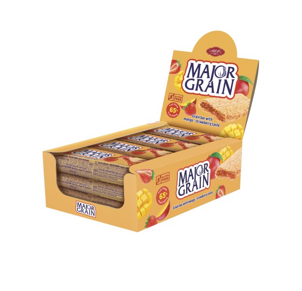 AVK Major Grain  Obilná tyčinka s mangem a jahodami 40g