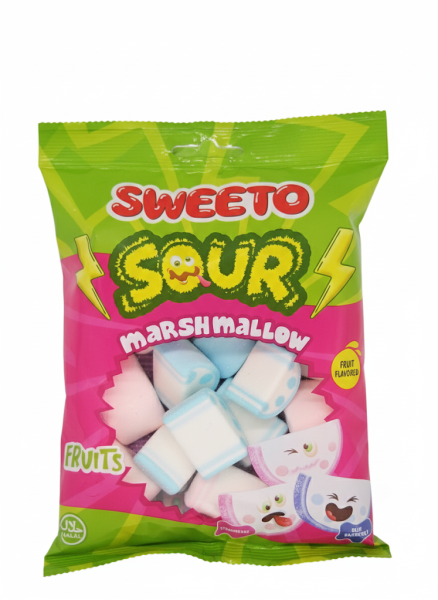 Sweeto kyselé marshmallow plody s ovocnou příchutí 100g