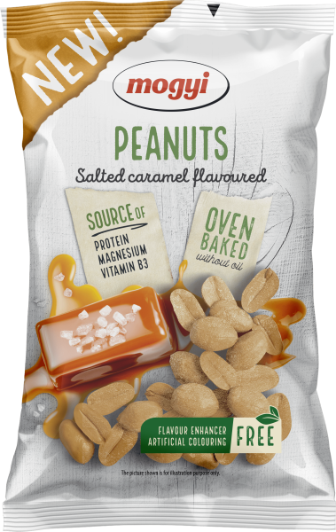 Mogyi pražené solené arašídy s příchutí slaného karamelu 130g