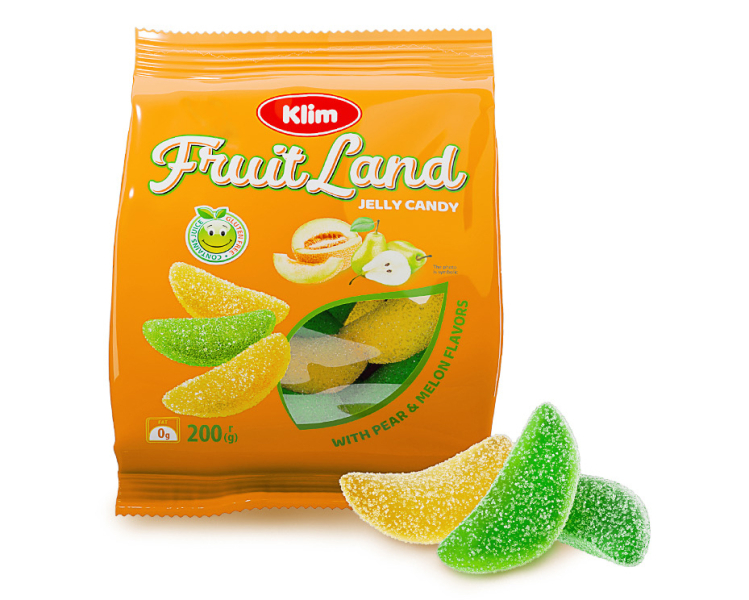 Klim Fruit Land želé s hruškovou a melounovou příchutí 200g