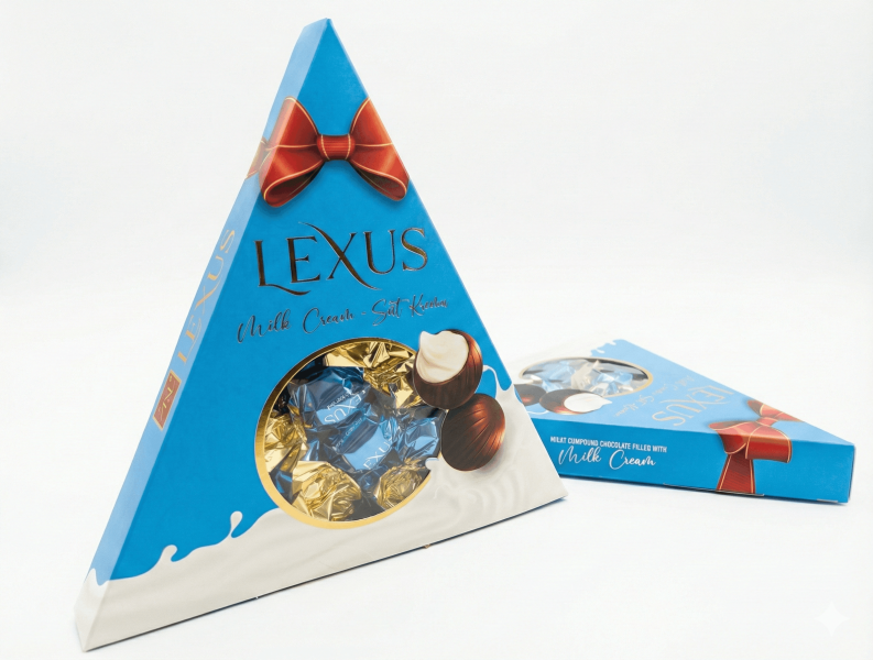 Lexus Triangl 120g kakaové bonbóny s mléčnou náplní