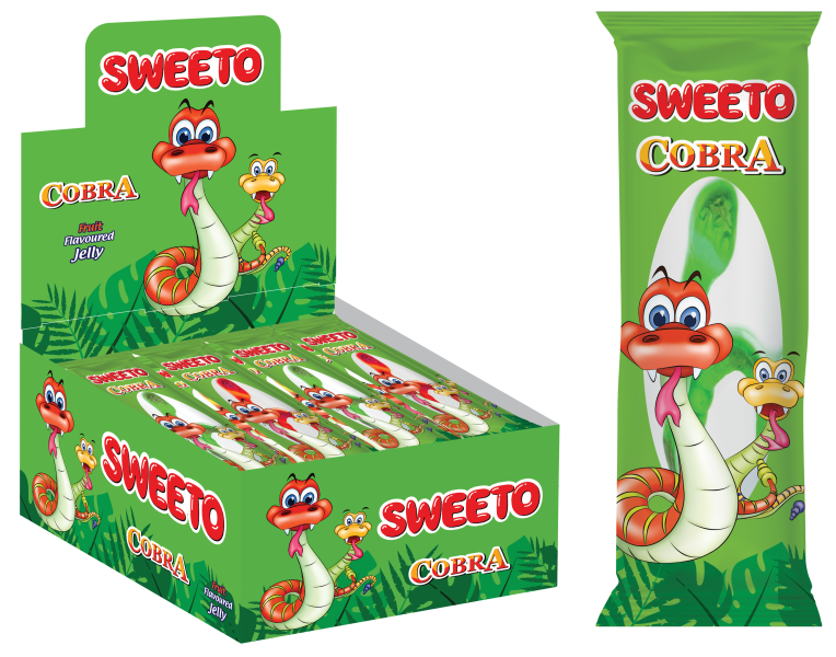 Výprodej - Sweeto želé kobra s ovocnou příchutí 30g