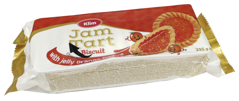 Výprodej - Klim sušenky Jam Tart s pomerančovou náplní 235g
