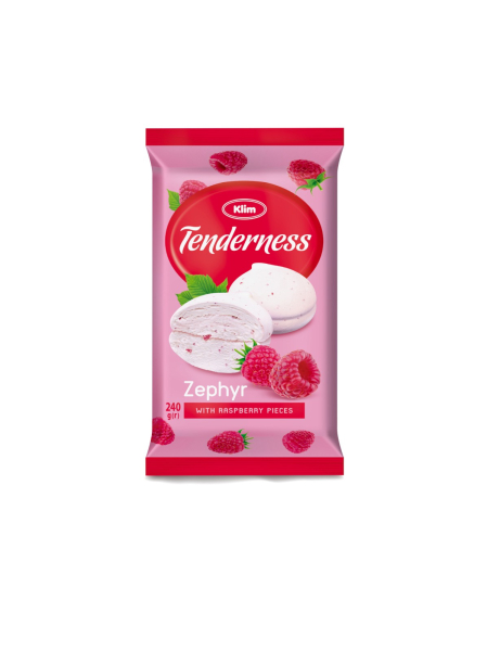 Výprodej - Klim marshmallow Tenderness s kousky malin 240g
