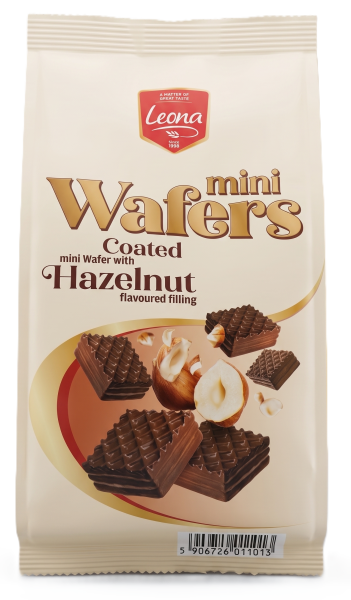 Leona mini oplatky s oříškovým krémem v kakaové polevě 150g