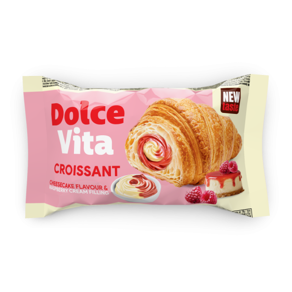 Dolce Vita Croissant s cheesecake-malinovou náplní 50g 