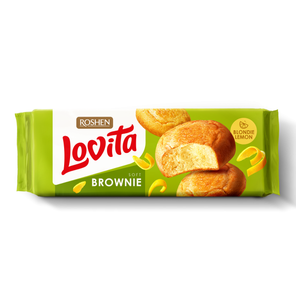 Výprodej - Roshen Lovita blondie brownie s citrónovou náplní 152g