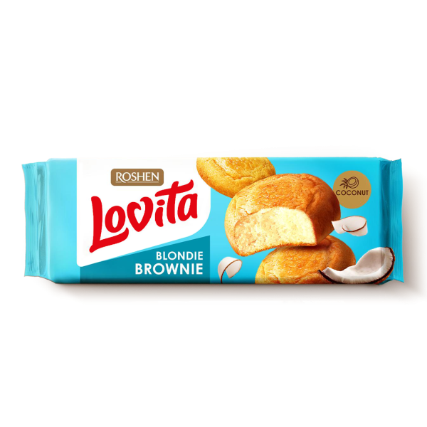 Výprodej - Roshen Lovita blondie brownie s kokosovou náplní 152g