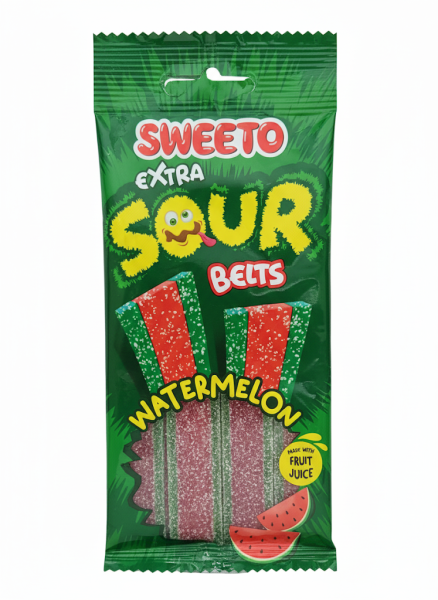 Výprodej - Sweeto želé kyselé pásky s melounovou příchutí 75g