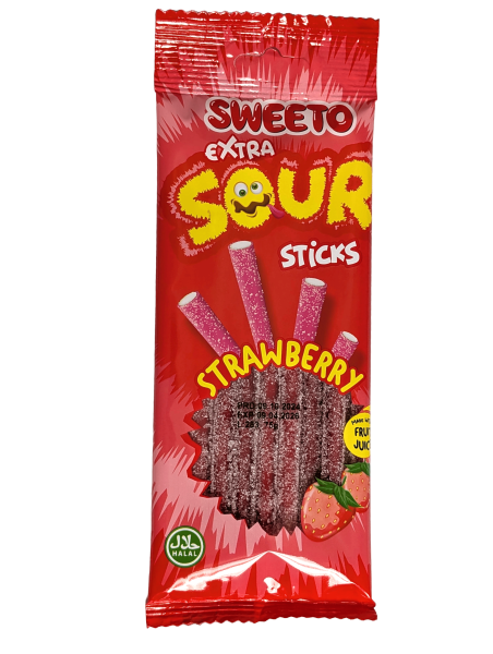 Výprodej - Sweeto želé kyselé pendreky s jahodovou příchutí 75g