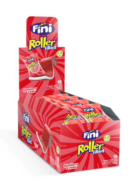 Fini plněný roller jahoda 20g