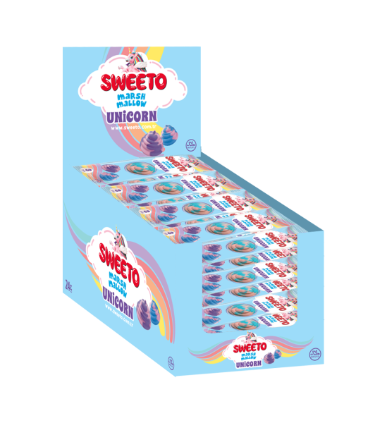 Výprodej - Sweeto marshmallow jednorožec s ovocnou příchutí 21g 