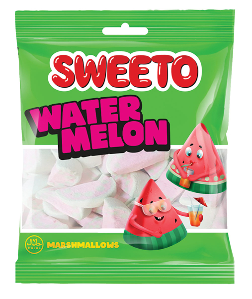 Výprodej - Sweeto marshmallow meloun s ovocnou příchutí 60g 