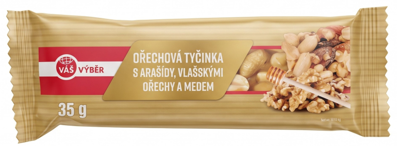 Výprodej - Globus tyčinka s arašídy, vlašskými ořechy a medem 35g