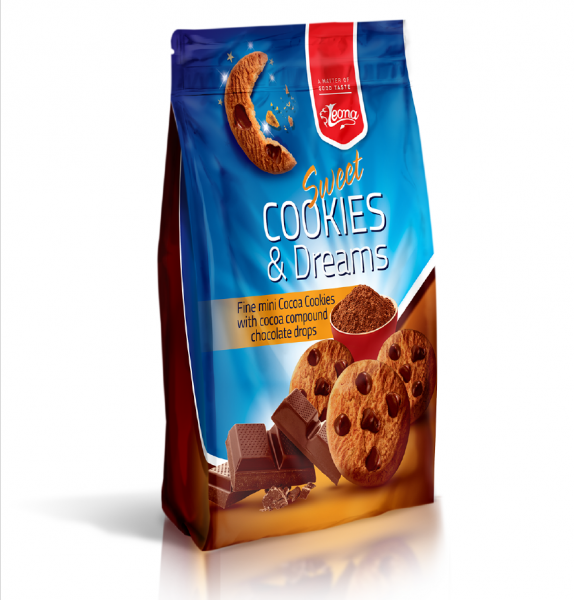 Leona cookies sušenky kakaové 130g s kousky čokolády