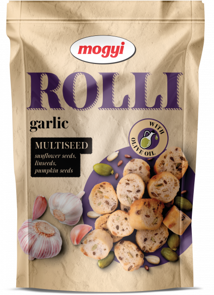 Rolli - vícezrnné chlebové krekry s česnekem 90g 