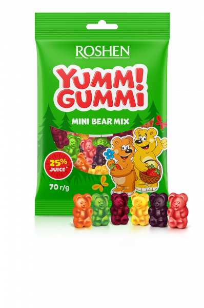 Roshen želé Yummi gummi mini medvídci 70g 