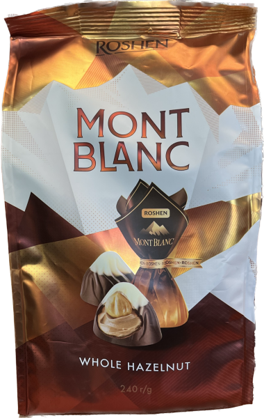 Roshen bonboniéra Mont Blanc hořká čokoláda s celými ořechy 240g