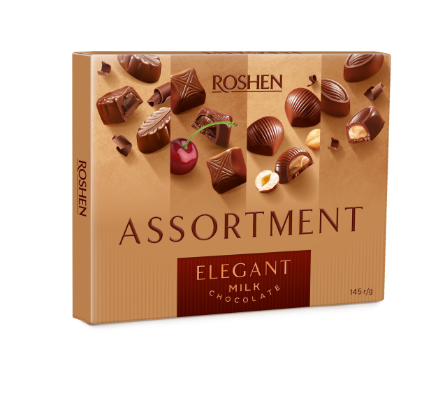 Roshen Bonboniéra - mléčná čokoláda - 4 druhy náplně 145g