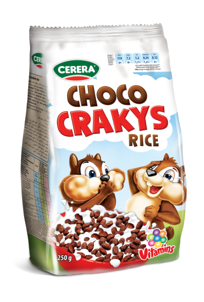 Choco crakys cereální čokoládová rýže v sáčku 250g 