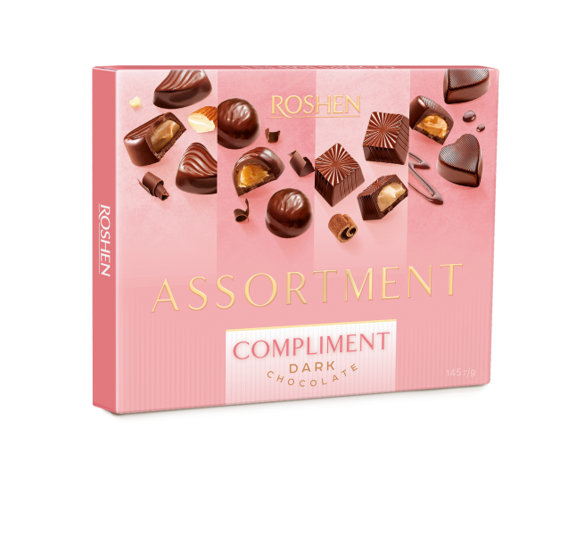 Roshen Bonboniéra Compliment- hořká čokoláda mix příchutí 145g